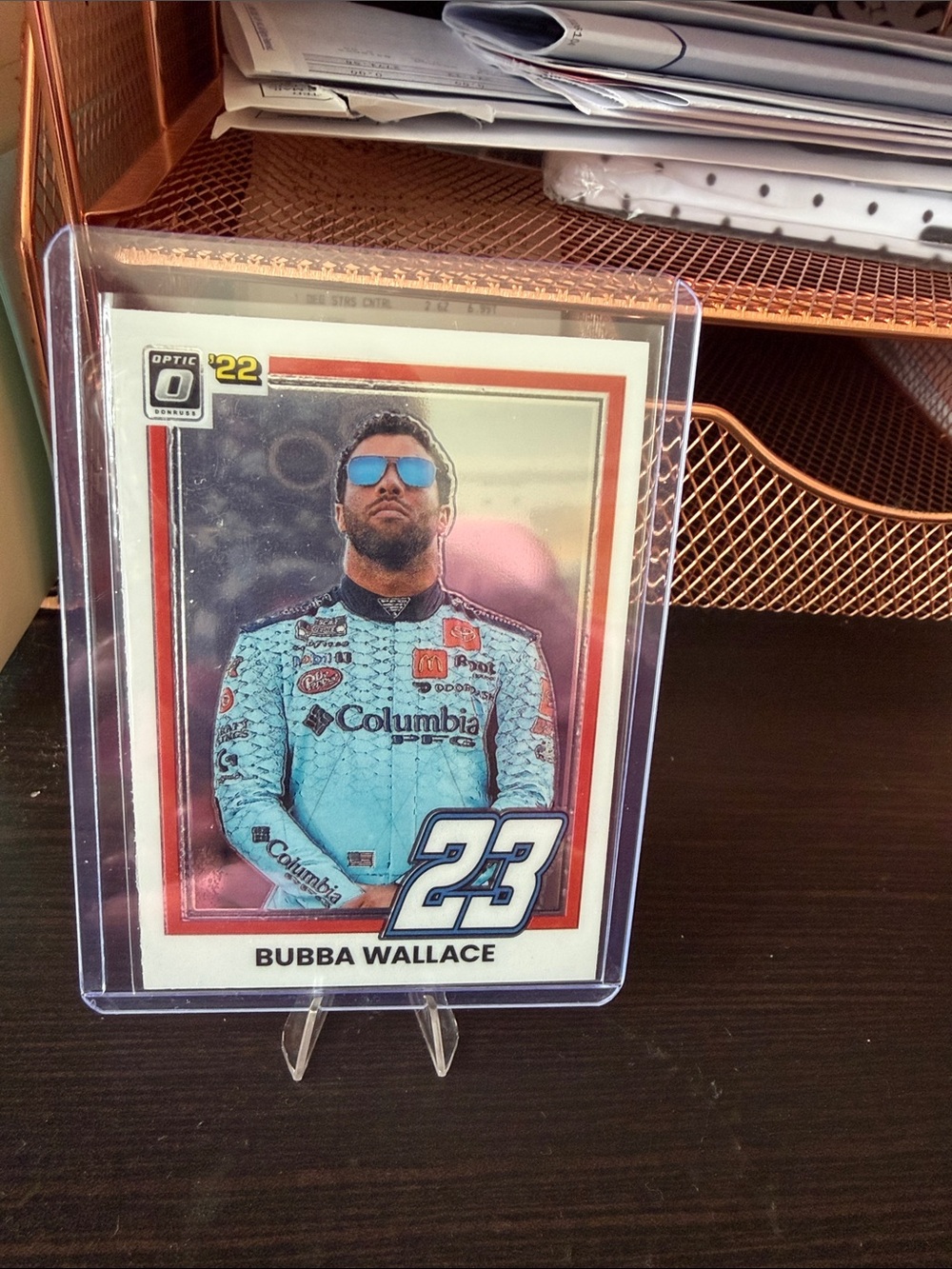 Bubba Wallace #23 Racing Card - Columbia Light Blue